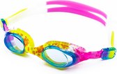 #DoYourSwimming - Zwembril incl. transportbox - »Flippo« - anti-fog systeem, krasbestendige glazen met geïntegreerde UV-bescherming  - voor kinderen tot 12 jaar - AF-1700S / geel/roze