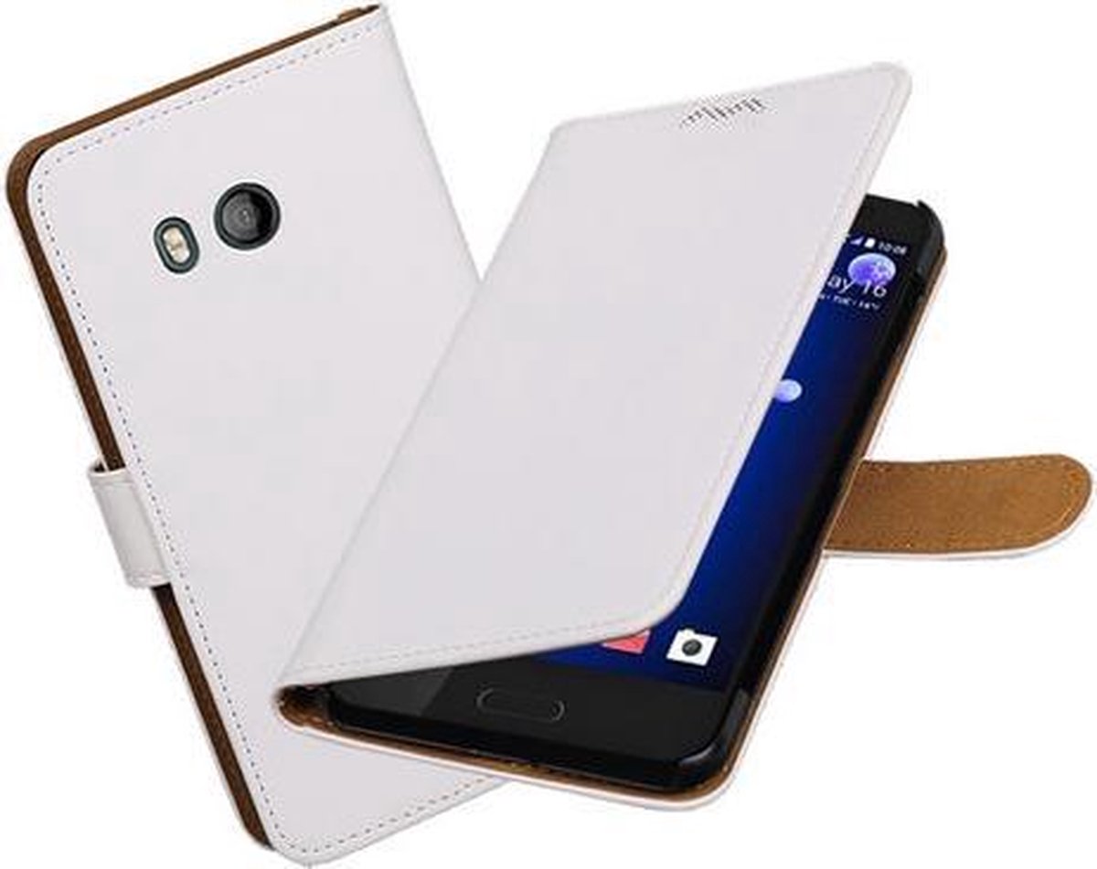 BestCases.nl HTC U11 Effen booktype hoesje Wit