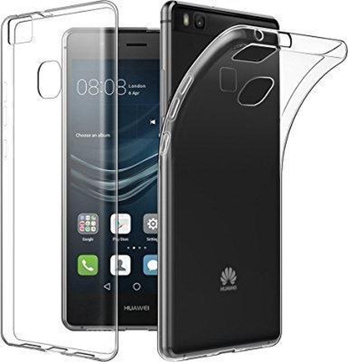 Hoesje geschikt voor Huawei P9 Lite - TPU Case Transparant (Silicone Hoesje)