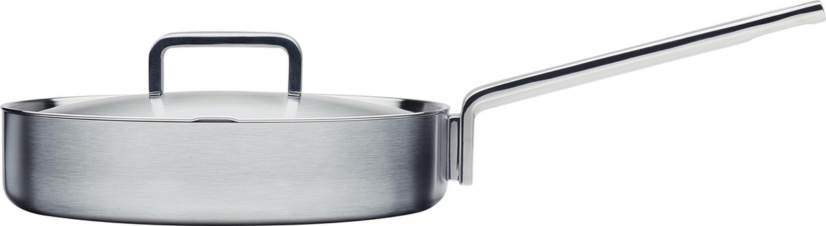 Iittala Tools Hapjespan met deksel - 26 cm - Geborsteld Roestvrij Staal