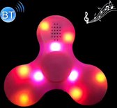 Bluetooth V4.0 Speaker Glowing Fidget Spinner Toy Anti-Anxiety Toy met RGB LED licht voor Children en Adults, 1.5 Minutes Rotation Time, Big Steel Beads Bearing + ABS materiaal(roze)