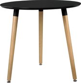 Design eettafel Camille Ø80x75 cm MDF rond zwart