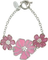 Roze armband bloem design