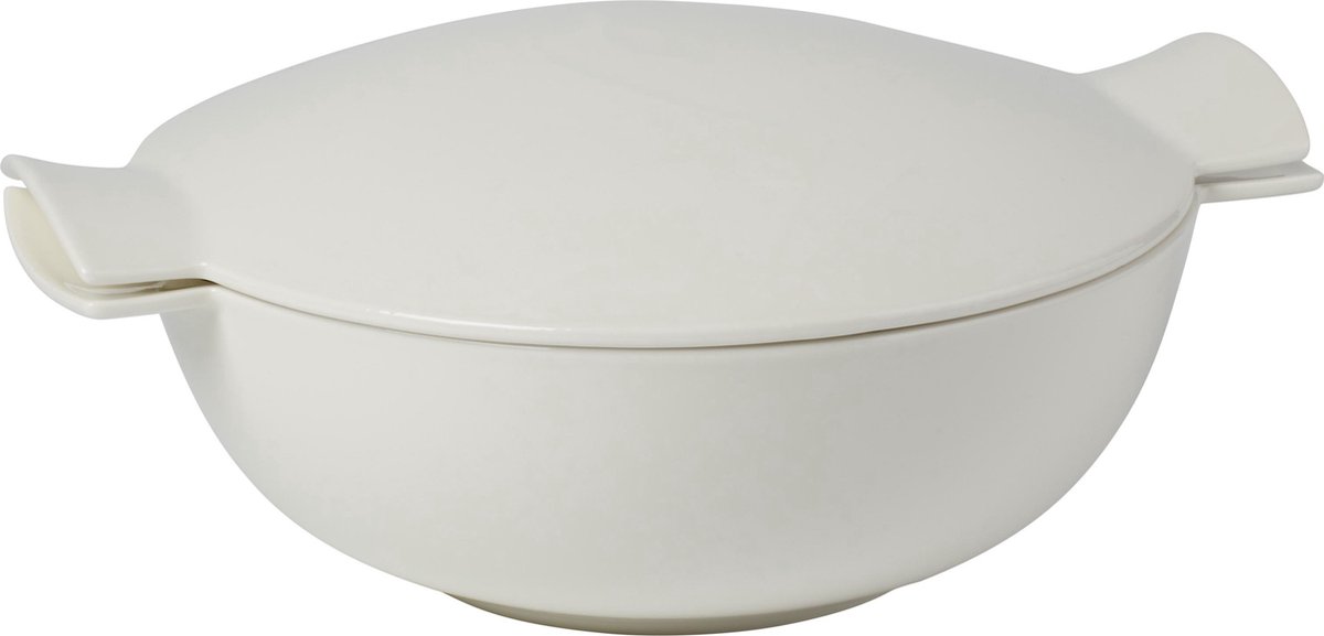 Apilco - Terrine - Plat - 260ml - Avec couvercle - Rond - Wit - Porcelaine  - Rond 