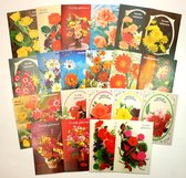 50 cartes postales - Fleurs assorties - Joyeux anniversaire