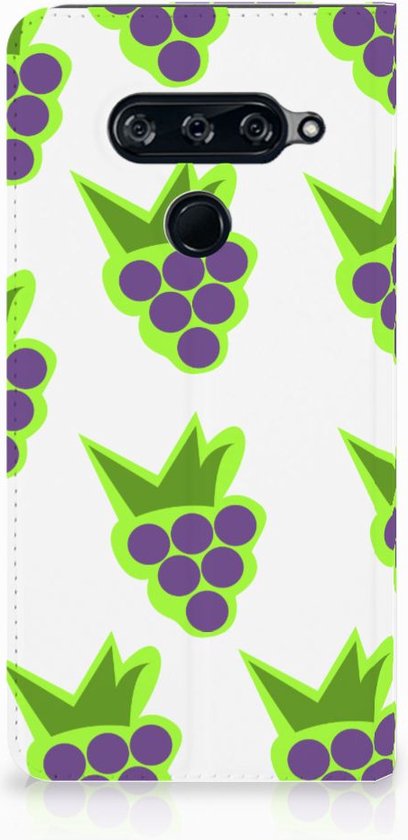 LG V40 Thinq Flip Style Cover Druiven