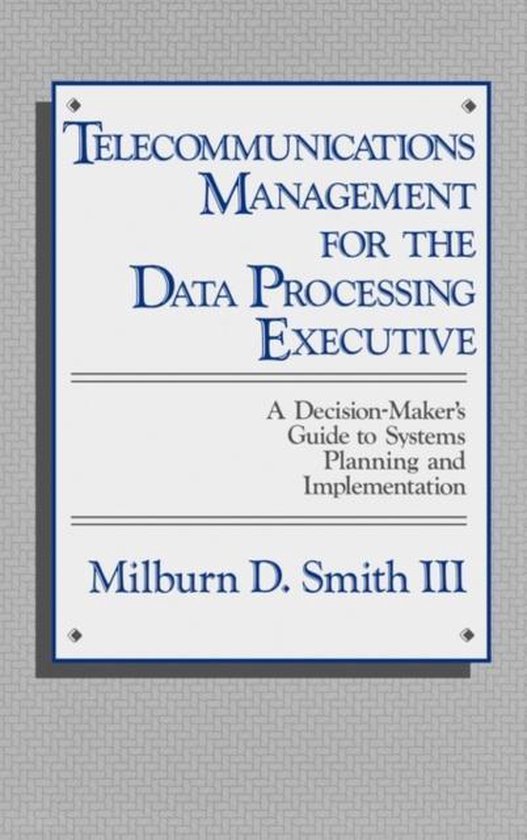 Telecommunications Management for the Data Processing Execut ... - cover