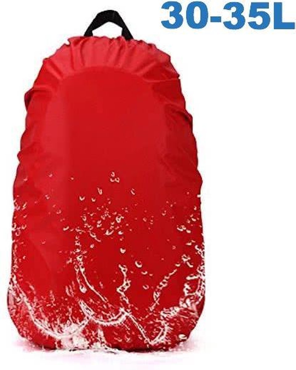 Regenhoes Rugzak - Regenhoes Waterdicht voor Backpack Rugzak - 30-35 Liter Regenhoes – Rood