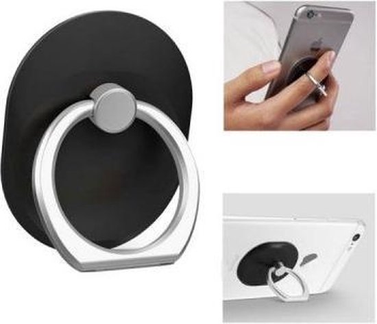 Malaise Cadeau toeter Mobiele telefoon houder tablet standaard Style ring vinger ring beugel mat  zwart | bol.com