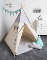 FUJL - Tipi Tent - Speeltent - Wigwam - kinder tipi -  Set Grey Boy - Inclusief asseccoires