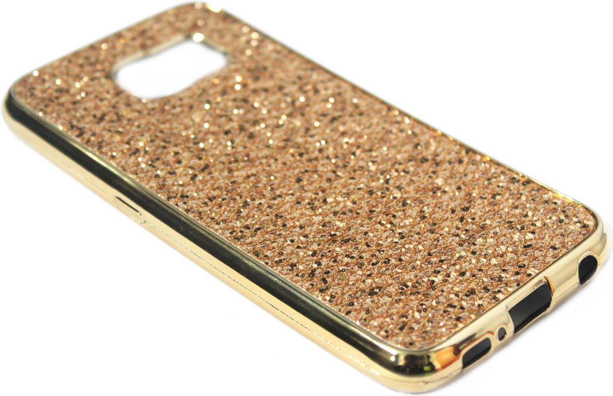 Bling bling hoesje goud Geschikt voor Samsung Galaxy S6
