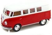 Welly Scale Model Metal Volkswagen Bus T1: Rouge 13,5 cm 1:24