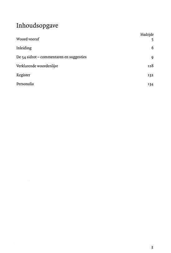 Boekpagina met de inhoudsopgave van het boek, met titels en paginanummers.