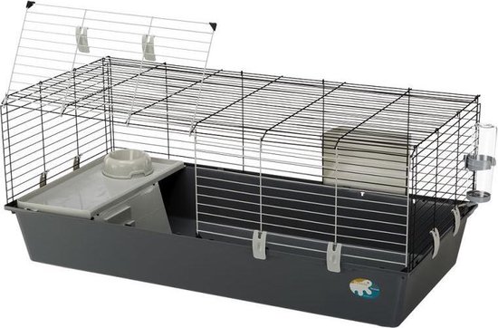 dichtheid geweten zege Konijnenkooi voor binnen | Rabbit 120 van Ferplast | donkergrijs 120 cm x  60 cm x 50 cm | bol.com