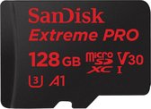 SanDisk Extreme Pro Micro SDXC 128GB - 100mb / 90mb -U3 V30 A1 - met adapter