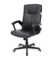 MIRA Home - Bureaustoel voor volwassen - Bureau - Comfortabel - Zwart - 66x66x110