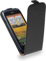 LELYCASE Premium Flip Case Lederen Cover Bescherm  Hoesje Sony Xperia V Zwart