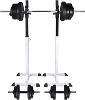 Squatrek - Squat Rack - Halter rek - Dumbbell Set - Gewichtheffen set - Dumbells - Barbell Stang - Halterstang