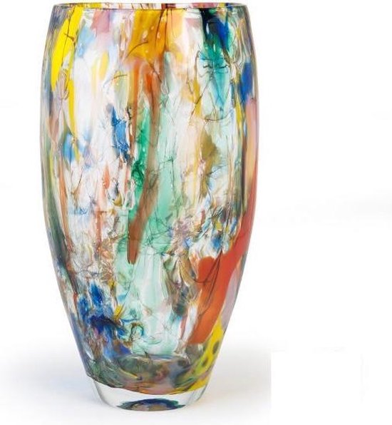 Design Vaas - Fidrio - glazen sculptuur - art colours - gekleurd glas -  mondgeblazen -... | bol.com