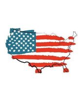 Cool USA Flag Map Notebook