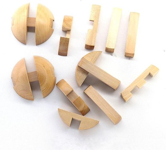 3D houten puzzel bal - breinbreker - vanaf 6 jaar | bol