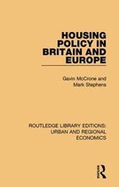 Housing Policy in Britain and Europe