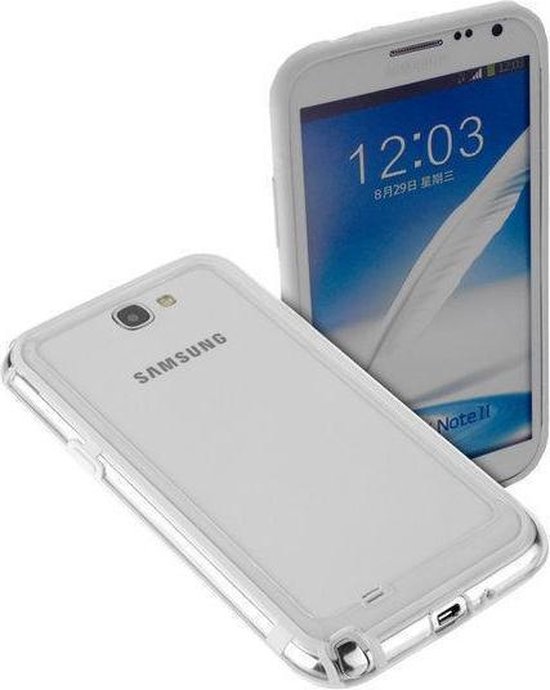 Onderscheid Piepen Flipper Hard Bumper Case Bescherm Hoesje Voor Samsung Galaxy Note 2 Wit | bol.com