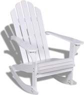 Houten schommelstoel wit (incl. Anti-krasviltjes)