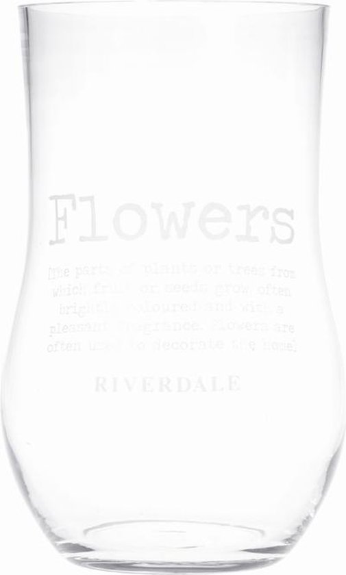 bibliothecaris Wauw Oordeel Riverdale Flowers - Vaas - Transparant - h30 cm - Glas | bol.com