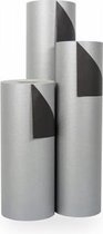 Cadeaupapier Zilver-Zwart - Rol 50cm - 200m - 70gr | Winkelrol / Toonbankrol / Geschenkpapier / Kadopapier / Inpakpapier