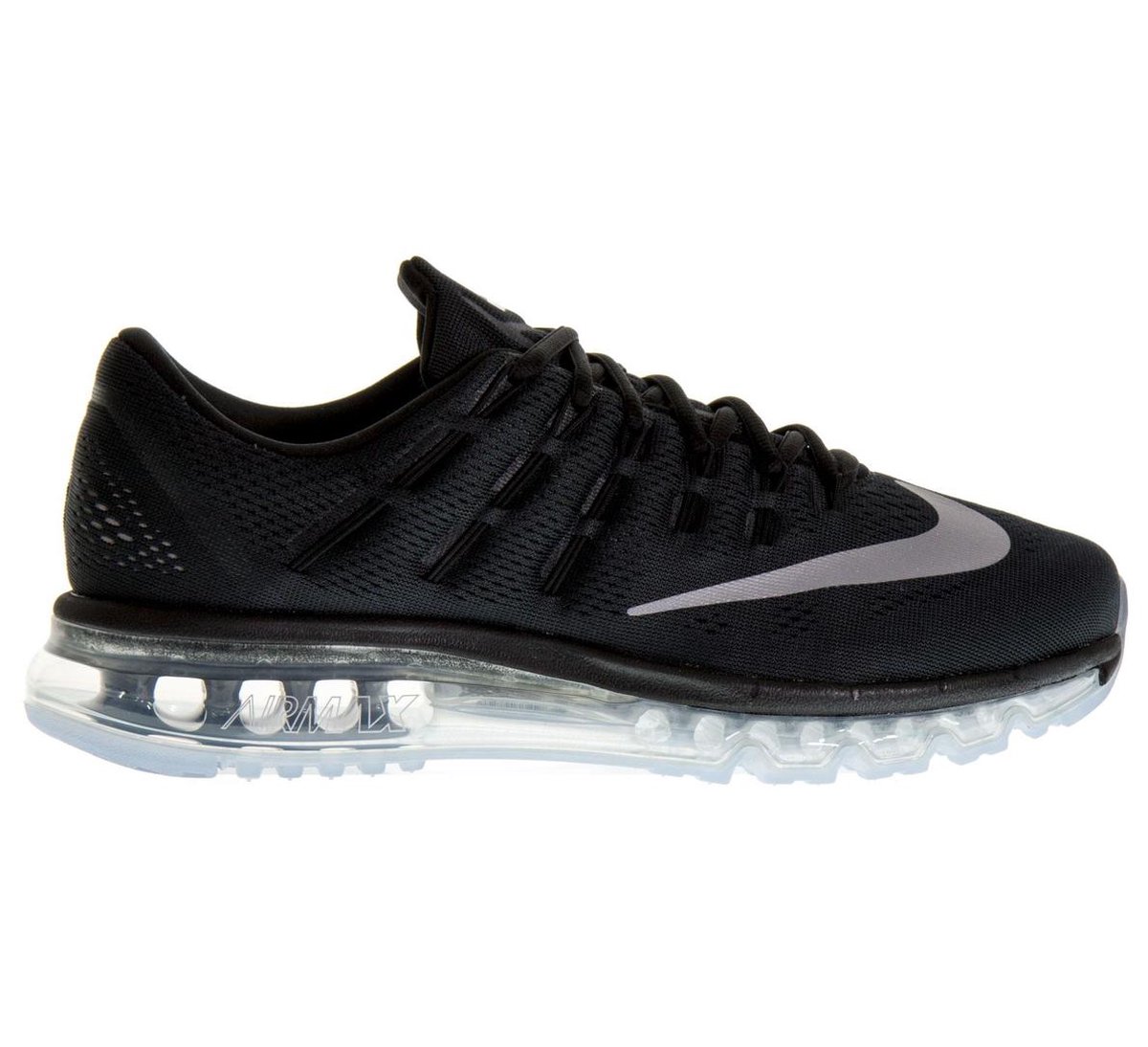 Nike Air Max 2016 Sneakers Heren Sportschoenen - Maat 45.5 - Unisex - zwart/zilver  | bol.com