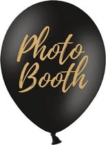 Ballonnen Photo Booth zwart met goud 10 stuks