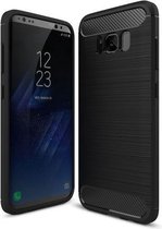 Armor Brushed TPU Back Cover - Samsung Galaxy S8 Hoesje - Zwart