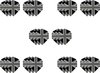 Afbeelding van het spelletje 10 sets (30 stuks) Dragon dart Britse vlag zwart grijs – dart flights – darts flights