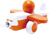 Houten speelgoed vliegtuig oranje