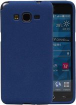 Sand Look TPU Backcover Case Hoesje voor Galaxy Grand Prime G530F Blauw