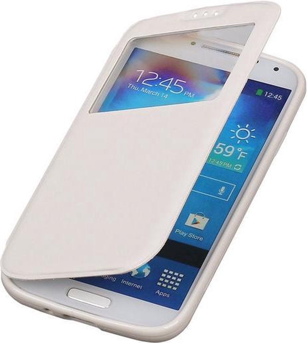Polar View Map Case Wit Samsung Galaxy Note 3 TPU Hoesje