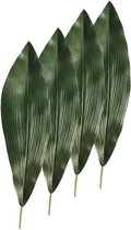 4x stuks kunst Aspidistra bladeren 75 cm donkergroen - kunstplant