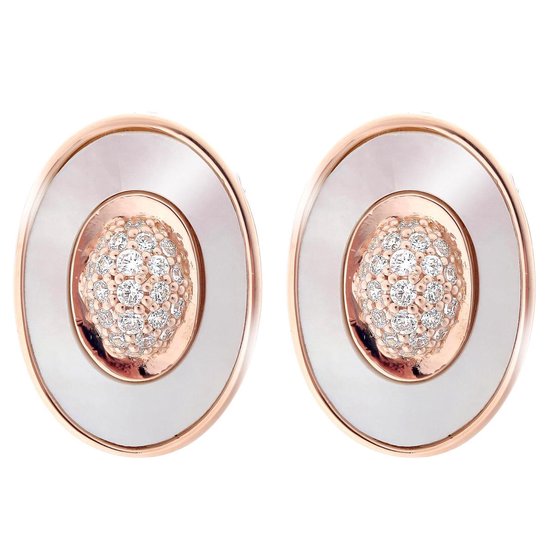 Orphelia ZO-7368/RG - Oorbel hart - Zilver 925 Rosé - Zirkonia - 1 cm