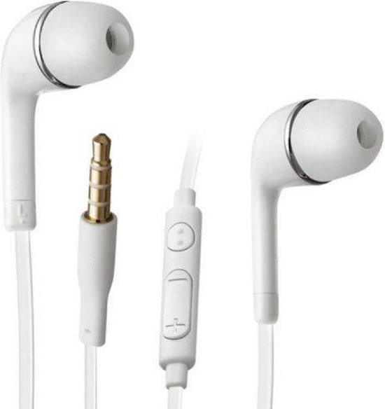 2 stuks Oordopjes rond geschikt voor o.a. Samsung 3,5mm wit