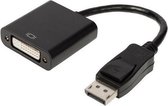 Displayport - Dvi Adapterkabel Displayport Male - Dvi-D 24+1P Female 0,20 M Zwart