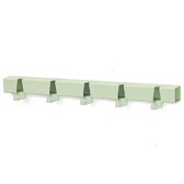 Vij5 - Coatrack By The Meter - metalen design kapstok met 5 haken - RAL6019 mint-groen