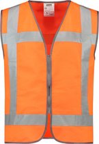 Tricorp veiligheidsvest RWS met rits fluor oranje V-RWS-ZIP maat XXXXL