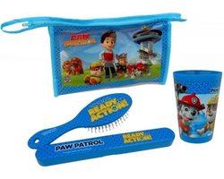Paw Patrol Toiletset voor Kinderen – Complete Reisset met Tas, Beker, WC-borstel & Tandenborstelhouder – Voor Vakantie of Logeerpartijtjes