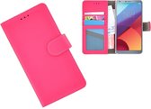 Roze Bookcase wallet portemonnee hoesje voor LG G6