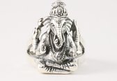 Zware zilveren Ganesha ring