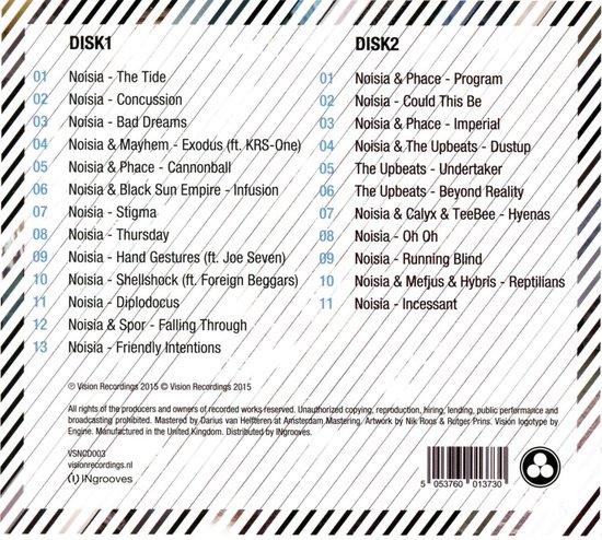 Ten Years Of Vision Recordings, Noisia Presents | CD (album) | Muziek |  bol.com