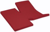 Damai - Hoeslaken dubbele split (tot 35 cm) - Katoen - 180 x 220 cm - Red
