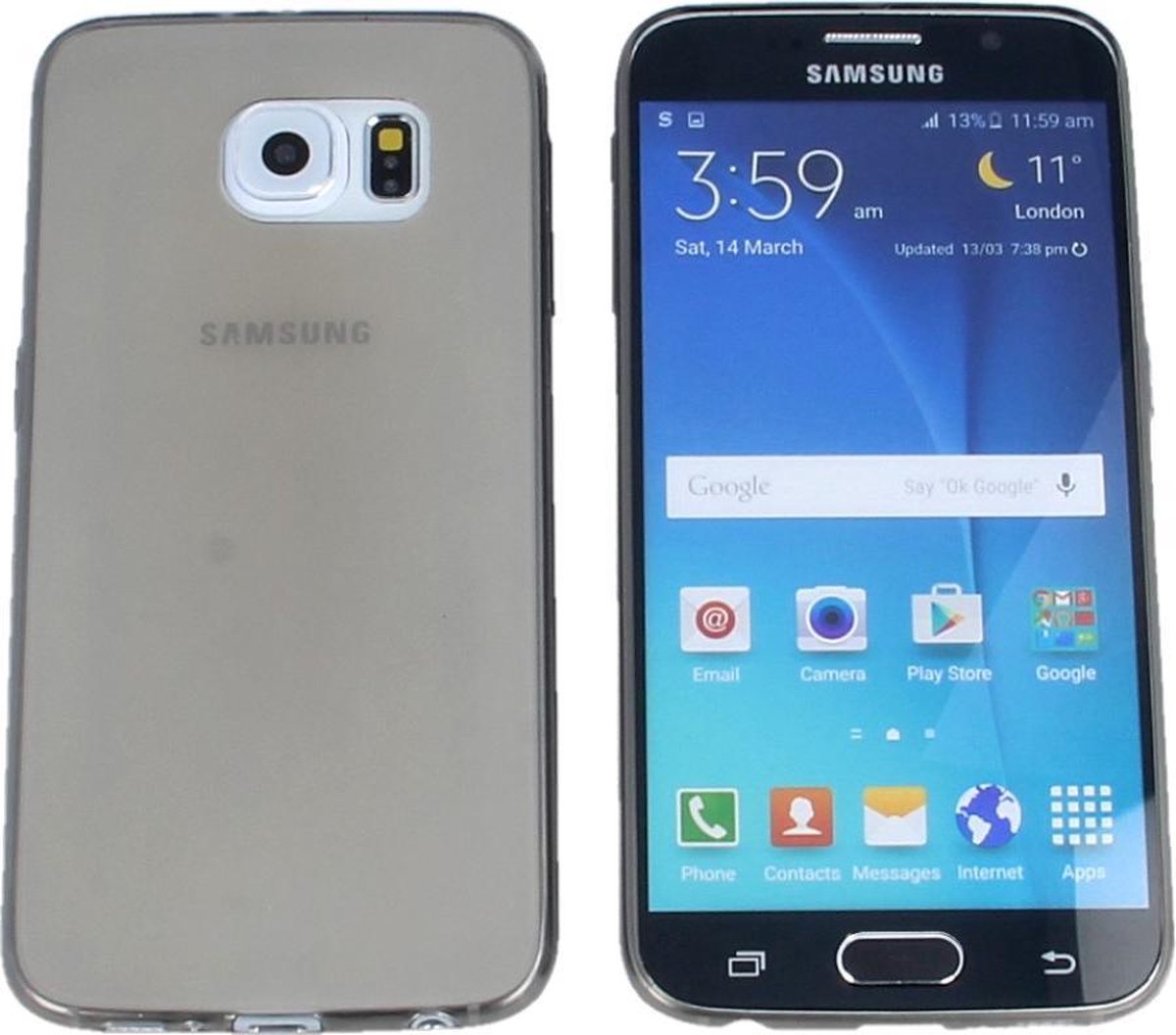 Samsung Galaxy S7 Edge, 0.35mm Ultra Thin Matte Soft Back Skin case Transparant Grijs Grey