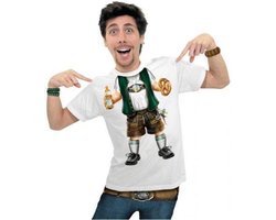 Benza T-Shirt - Baby Bayer - Leuk, Grappig, Mooi, Funny - Wit, Man, Maat S